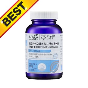 클레어랩스 닥터피엔티 프로바이오틱스 칠드런스 츄어블 860mg X 60정, 1개