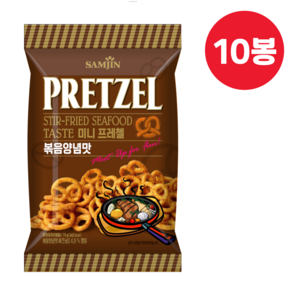 삼진 미니 프레첼 볶음양념맛, 70g, 10개