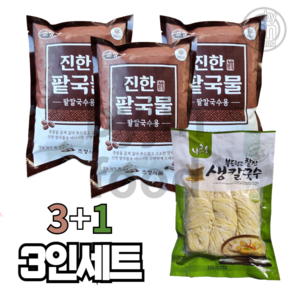 초정식품 진한팥국물+생칼국수 3인분 세트, 1개, 500g