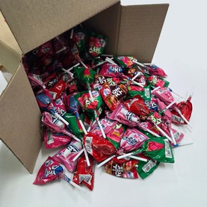 [놀러과자] 롯데 롤리팝아이스 대용량 캔디 개별포장, 100개, 11g