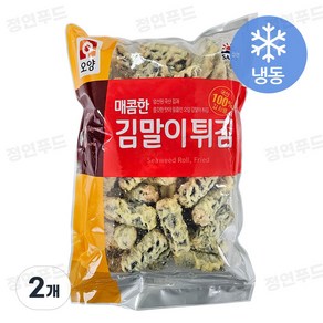 [정연푸드] 사조오양 매콤한 김말이튀김 (냉동), 1kg, 2개