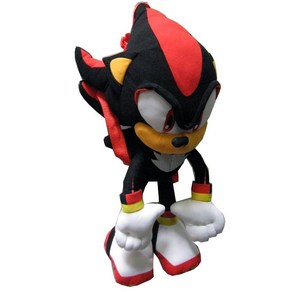 Sonic the Hedgehog Doll Plush Backpack - Shadow Backpack Black 소닉 더 헤지호그 인형 플러시 백팩 - 섀도우 백팩 블랙(24인치, 1개