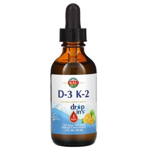 KAL D-3 K-2 Dop Ins 천연 시트러스 59ml(2fl oz), 1개