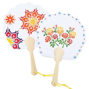 정인아트 매화부채(모조지) 大 (21x31cm) / 만들기 재료 / 부자재