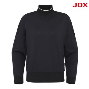 [[JDX] NC 일산] 여성 JDX 아가일 자카드 루즈핏 하이넥 티셔츠 X2TLU7450BK