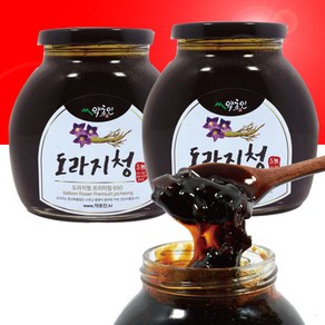 [파피샵]약초인 국내산 도라지청 프리미엄 650g 무색소 무설탕, 2개, 1개입