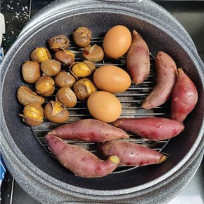 인덕션 원형 매직 그릴팬 국산 멀티 사각 고구마구이 생선찜 다용도 조리도구, 다기능 직화 그릴 후라이팬(뚜껑포함), 1개