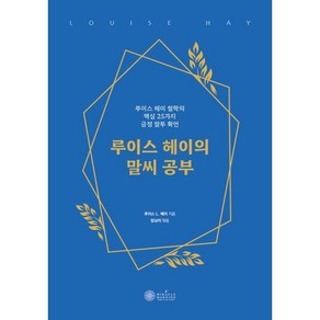 루이스 헤이의 말씨 공부:루이스 헤이 철학의 핵심 25가지 긍정 말투 확언