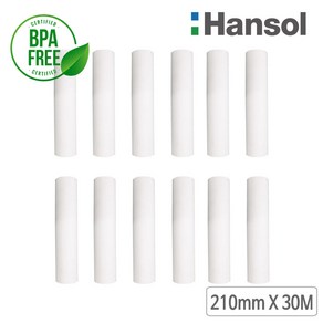 바이메리 한솔정품 팩스용지 210mm / 216mm / 15M / 30M 감열지 팩스기용지 BPAFREE/B, 12롤, 210mm X 30M