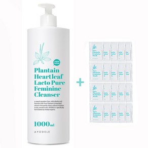 아요델 순결한 질경초 어성초 락토퓨어 여성청결제 1 000ml + 1회용 파우치 20개, 1L, 3개