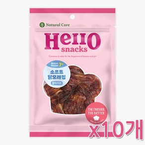 네츄럴코어 헬로져키 소프트, 헬로소프트 닭모래집, 30g, 10개