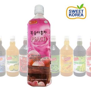 과일음료 액상 희석/ 스위트코리아 복숭아 1000ml 간식 겨울 아이들 회사 집 휴게실 탕비실 학교 자취필수 과자, 1L