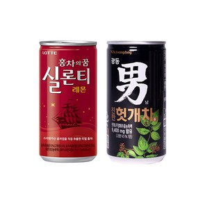 광동 힘찬하루 헛개차 180ml(30캔) + 실론티 175ml(30캔), 60개, 180ml