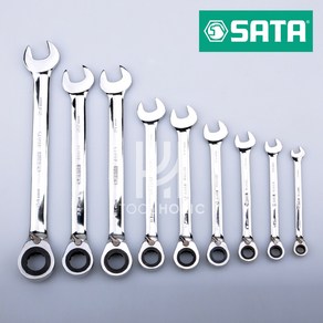 SATA 사타 더블라쳇 기어렌치 모음 (6~25mm) 436xx, 1개, 15mm (43611)