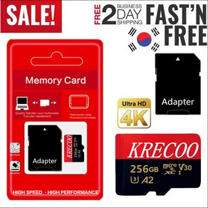 KRECOO®마이크로 SD 메모리 카드 4gb 64gb 128gb 256gb 고속 플래시 TF 카드(어댑터 포함), 4, 1개