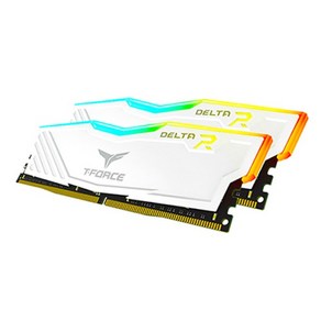 [Team Goup] 팀그룹 T-Foce DDR4 16GB PC4-28800 [8G x 2] CL18 Delta RGB 화이트, 2개