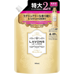 라봉 섬유 유연제 샤이니문 리필 960ml, ラボン(Lavons) 리필 2배 크기, 1개