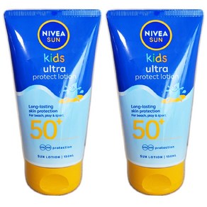 니베아 선 키즈 울트라 프로덱트 로션 150ml SPF50+/PA++++ 저자극 민감 연약한 아이피부용 물놀이 썬크림 워터크루프 썬로션, 1개