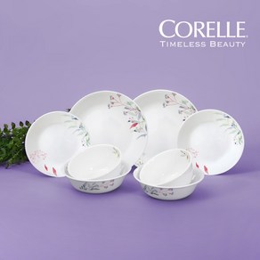 CORELLE 코렐 몬테베르데 2인 8P 세트 찬기 접시 공기 대접, 1개