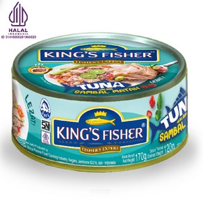 Kings fishe tuna sambal matah 킹스피셔 튜나 참치 삼발마따 할랄식품, 170g, 24개