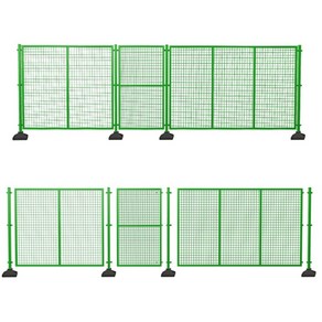 퓨어제이드스톤 게이트 세트 메쉬 이동식 울타리 철제 공간 대문 바리케이트 금속 파티션 난간 타공, 5세트 무료배송., 5개
