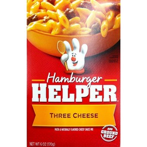 Betty Cocke THREE CHEESE Hambuge Helpe 6oz (2 Pack) 베티 크로커 쓰리 치즈 햄버거 헬퍼 6온스(2팩), 2개, 170g