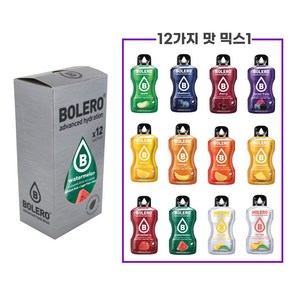 [볼레로음료] 2kcal 무설탕 과일워터 12가지 맛 믹스 1 (생수 500ml), 1박스, 12개입, 3g
