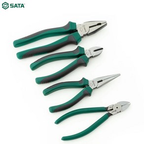 SATA 4Pc. 플라이어 트레이 세트 플라스틱 8 인치 대각선 6 라인맨 절단 롱 노즈 09912, 01 09912_01 기타, 1개