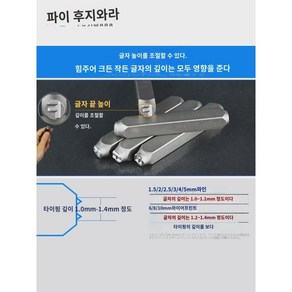 팬치 2mm 10 명판 타각기 알파벳 철판 ZM 카본 펀치 망치 각인 금속, 세이프티 두드리기 핸들