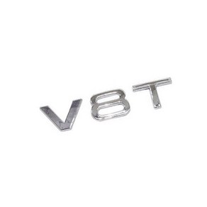 CS 아우디 휀다 엠블럼 레터링 V6T V8T V10 V12 W12 악세서리 전차종 호환, A-1.V8T (실버)