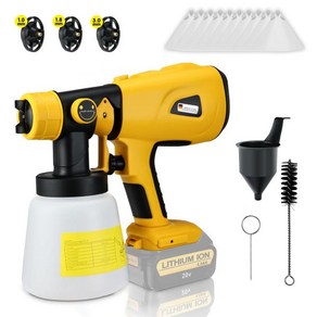 스프레이건 Dewalt 18v 20v 리튬 이온 배터리 용 전기 스프레이 건 자동 가구 코팅 에어 브러시 무선 휴대용 페인트 분무기, No Battey, 1개