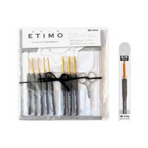 ETIMO 에티모 튤립 코바늘 세트 실버 TES-001 + 9호, 1개