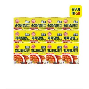 3분 소스 3종 각 4개 김치참치덮밥 150g + 제육덮밥소스 150g + 춘천닭갈비덮밥소스 150g, 1개