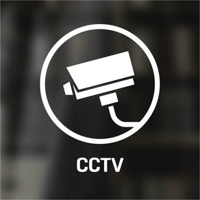 디자인황소 픽토그램 스티커 매장 카페 데코 시트지 레터링 06 녹화중, 1개, 06 CCTV 원형 영어 화이트