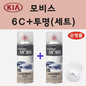 순정품 기아 6C 크리어실버 스프레이 페인트 + 투명스프레이