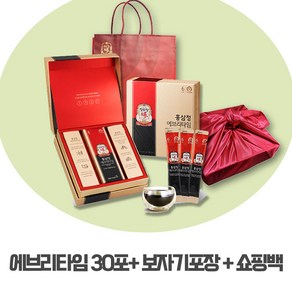 정관장 홍삼정에브리타임 자주색보자기포장+선물용쇼핑백(건강선물추천), 30개, 10ml