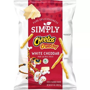 [미국직배송]치토스 크런치 심플리 화이트 체다 크런치 240.9g Simply Cheetos Cunchy White Chedda, 1개