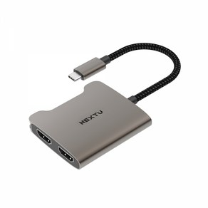 넥스트유 USB-C tO 듀얼 HDMI 멀티 디스플레이