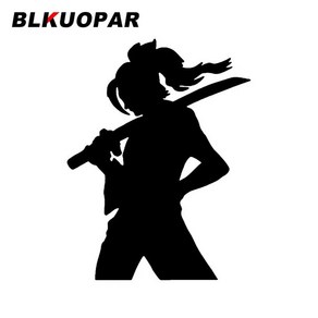 BLKUOPAR-일본 사무라이 가라테 검도 아이콘 로고 데칼 실루엣 그래픽 차 스티커 범퍼 윈도우 트렁크 도어, 05 Black C_02 8cm, 1개