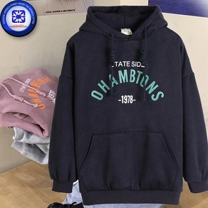 더세븐스레터 여성 DHAMBTONS 1978 기모 후드 티셔츠 후드티