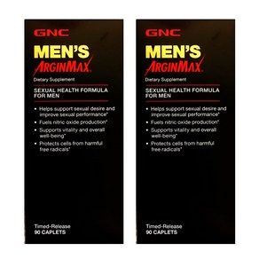 GNC 멘스 아르긴맥스 섹슈얼 헬스 포뮬러 캐플렛 글루텐 프리, 90정, 2개