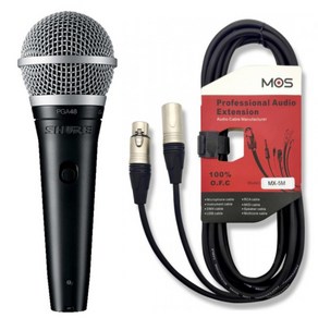 SHURE PGA48-LC 행사용 유선마이크 PFX-5M 케이블포함