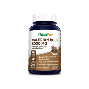 NusaPue 발레리안 루트 5000mg 250베지캡슐, 1개, 250정