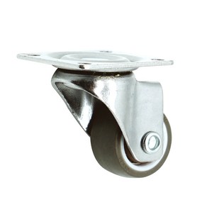 2.54cm 초소형 TPE 무소음 브라운 회전형 바퀴, 1인치 TPE 브라운 회전형, 1개