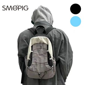 SMOPIG 남여공용 미니백팩 경량 나일론 백팩 스트링백팩