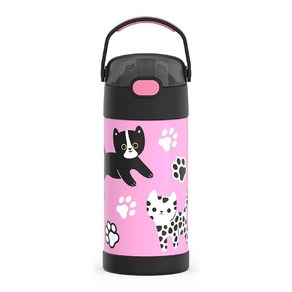 THERMOS FUNTAINER 355ml12온스 키즈 스트로우 보틀 블루/그린 핫템 잇템, Kittens, 1개