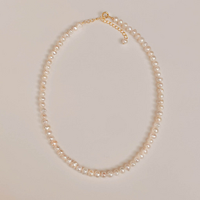 순은 고퀄 천연 담수진주 14k 은목걸이 peal necklace