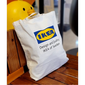 IKEA 이케아 에프테르트레다 시그니쳐 로고가방 캔버스숄더백