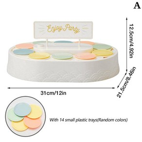 정리대 수납 양념통 냉장고 회전양념통 선반 회전 컵 케이크 마카롱 턴테이블 디스플레이 스탠드 플레이트 웨딩 파티 선물용 컨베이어 기계 360 도 자동 회전--249653