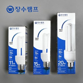 장수램프 삼파장 램프 전구 형광등 11W 15W 20W 25w 30w 45w 55w, 장수 EL 25W 주광색(흰빛), 1개